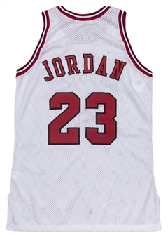 1996-97 Michael Jordan Game Used & Signed Chicago Bulls Home Jersey (MEARS & JSA)